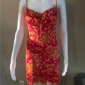 Red flower summer dress!
